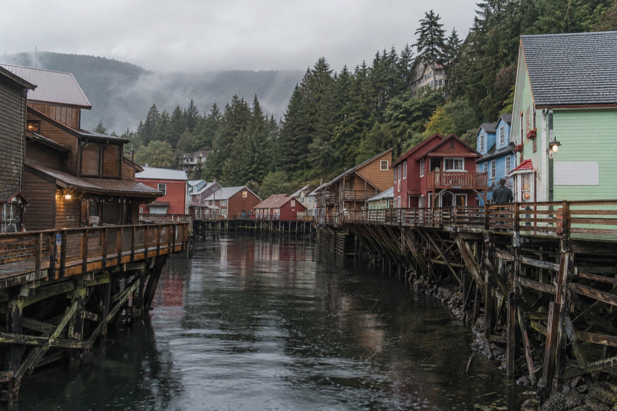 Houses on stilts in Ketchikan