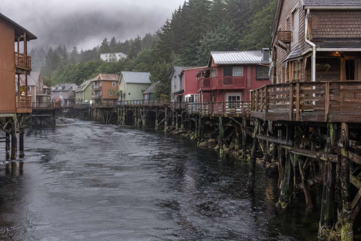 Houses on stilts in Ketchikan
