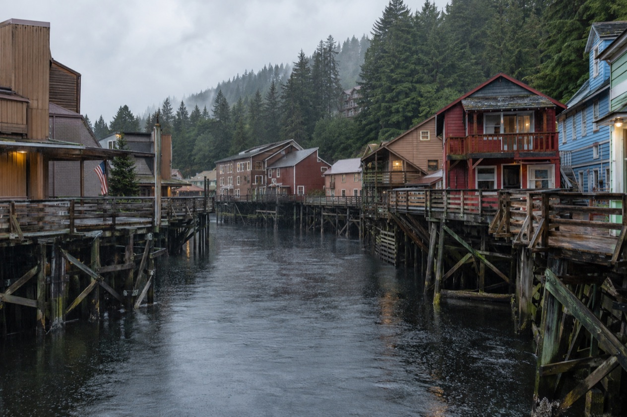 Houses on stilts in Ketchikan