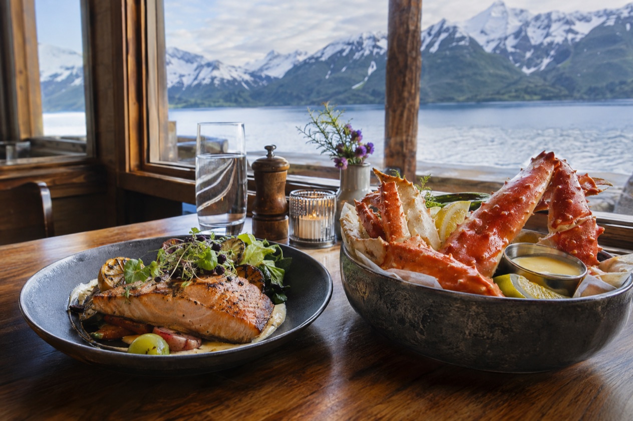Salmon and king crab