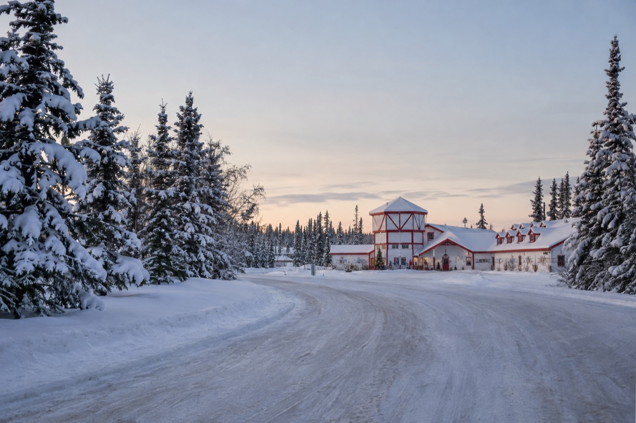 A winter road at North Pole