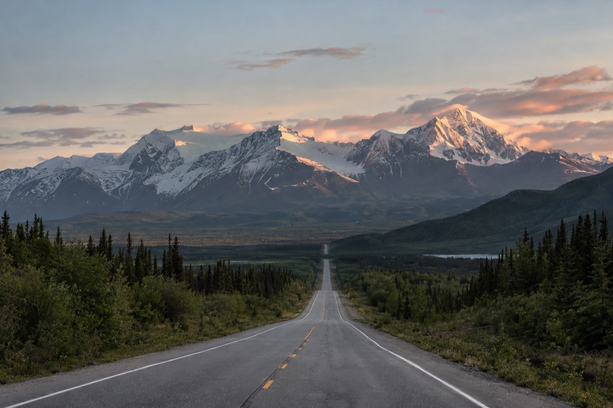 A highway in Alaska