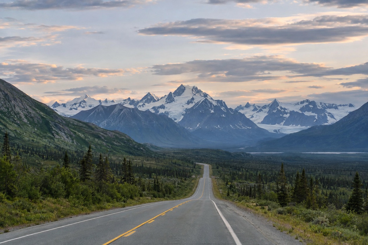 A highway in Alaska