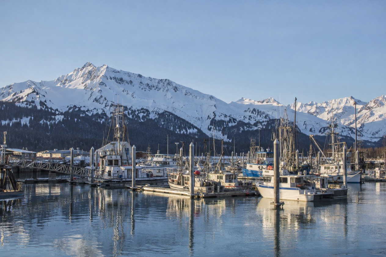 The harbor at Seward in late winter