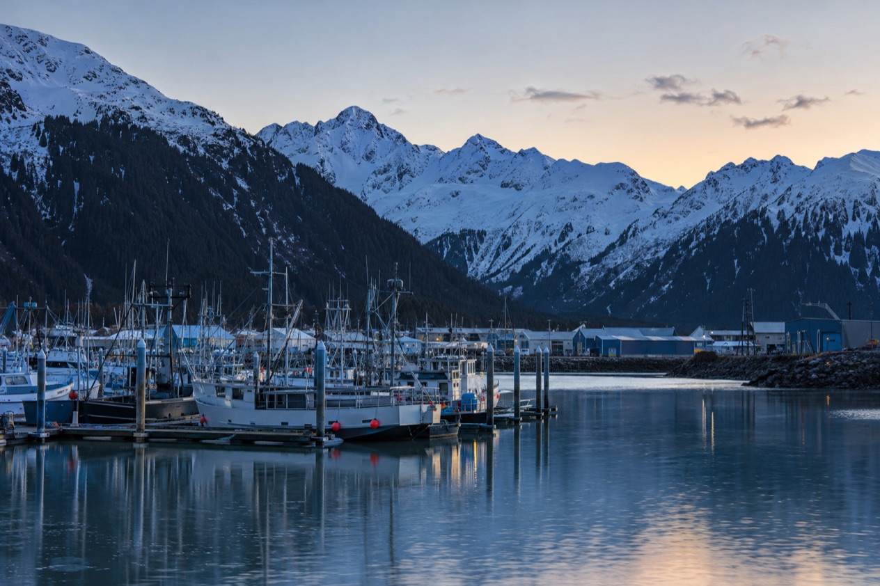 The harbor at Seward in early winter
