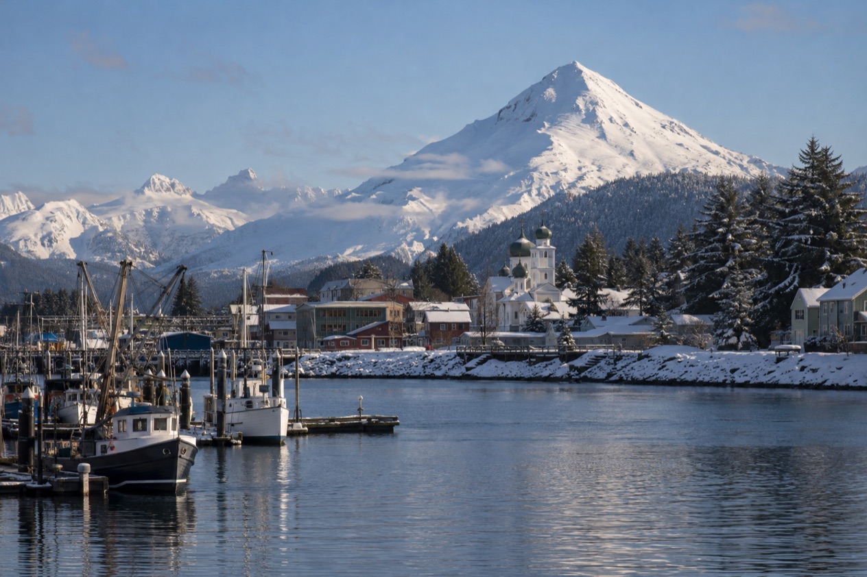 The harbor at Sitka in late winter