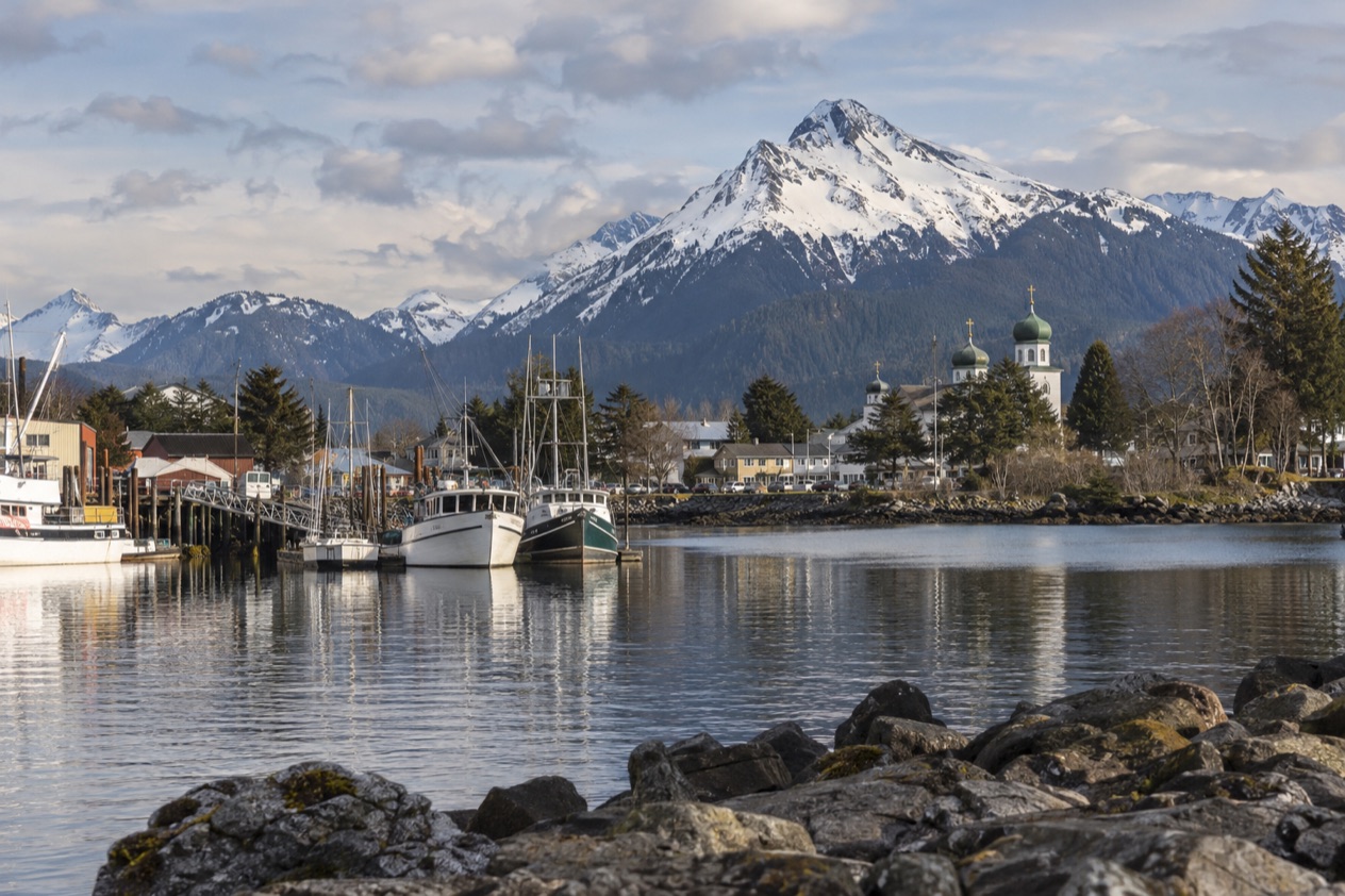 The harbor at Sitka in spring