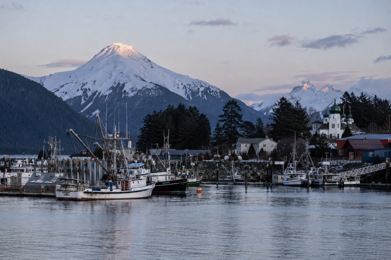 The harbor at Sitka in early winter
