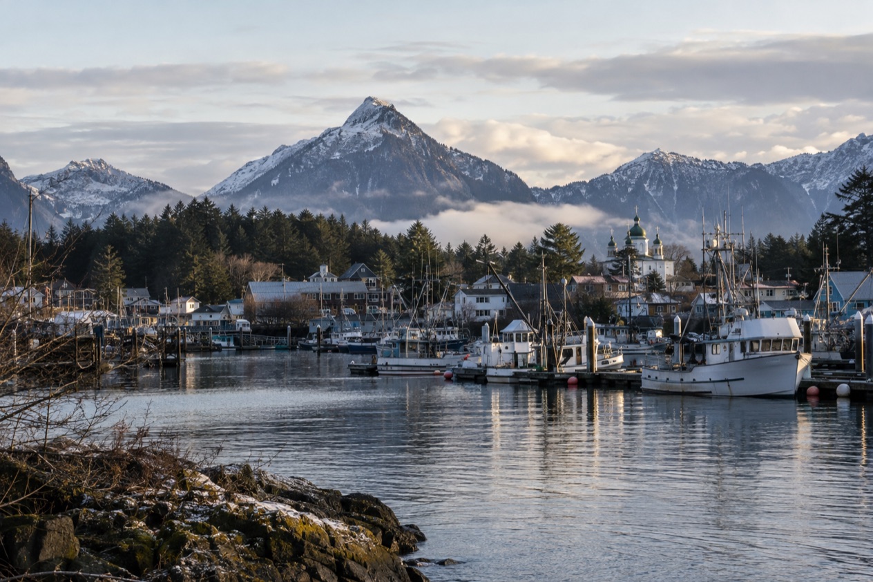 The harbor at Sitka in late fall