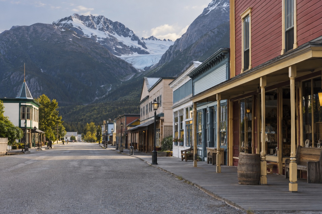 Old storefronts in Skagway