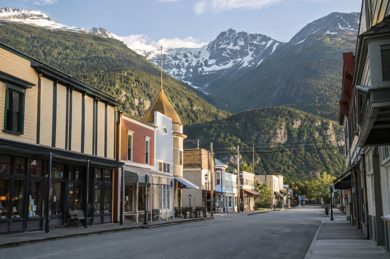 Old storefronts in Skagway