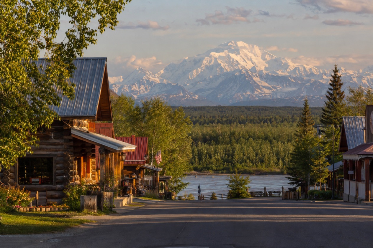 Talkeetna and the Alaska Range in late summer