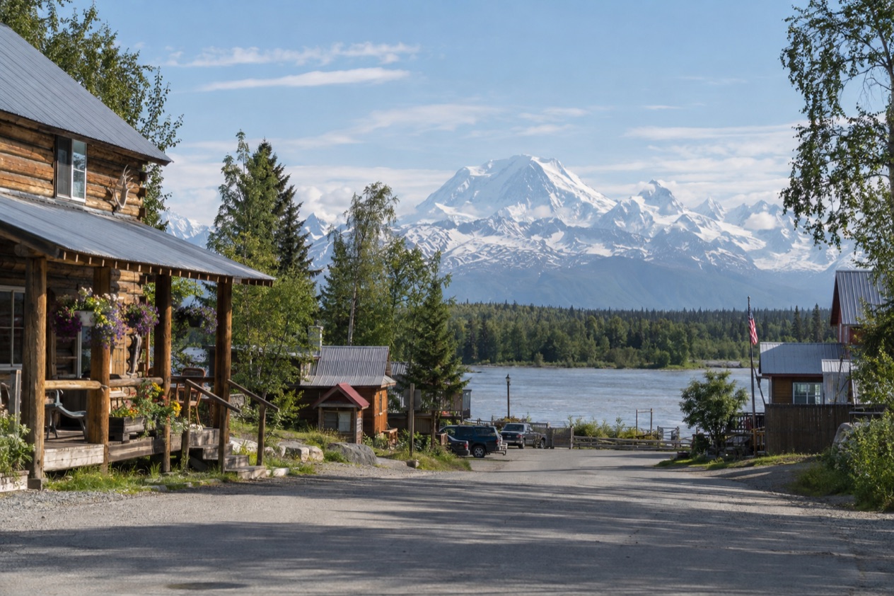 Talkeetna and the Alaska Range in summer