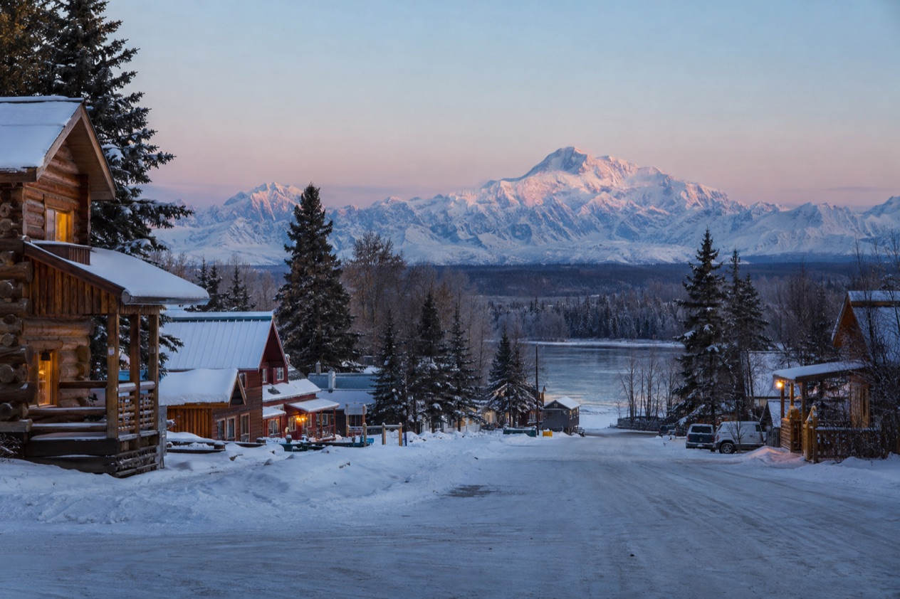 Talkeetna and the Alaska Range in early winter