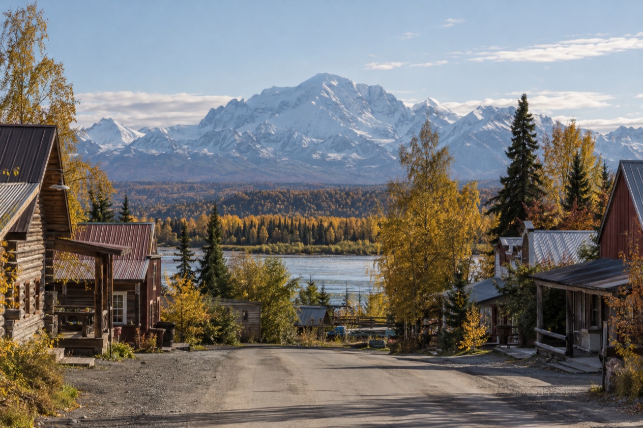 Talkeetna and the Alaska Range in fall