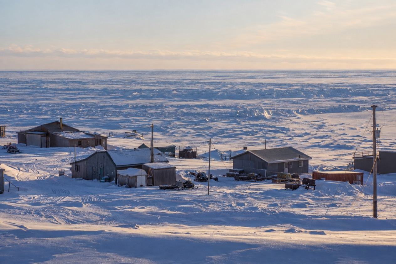 The Arctic coast at Utqiagvik in winter