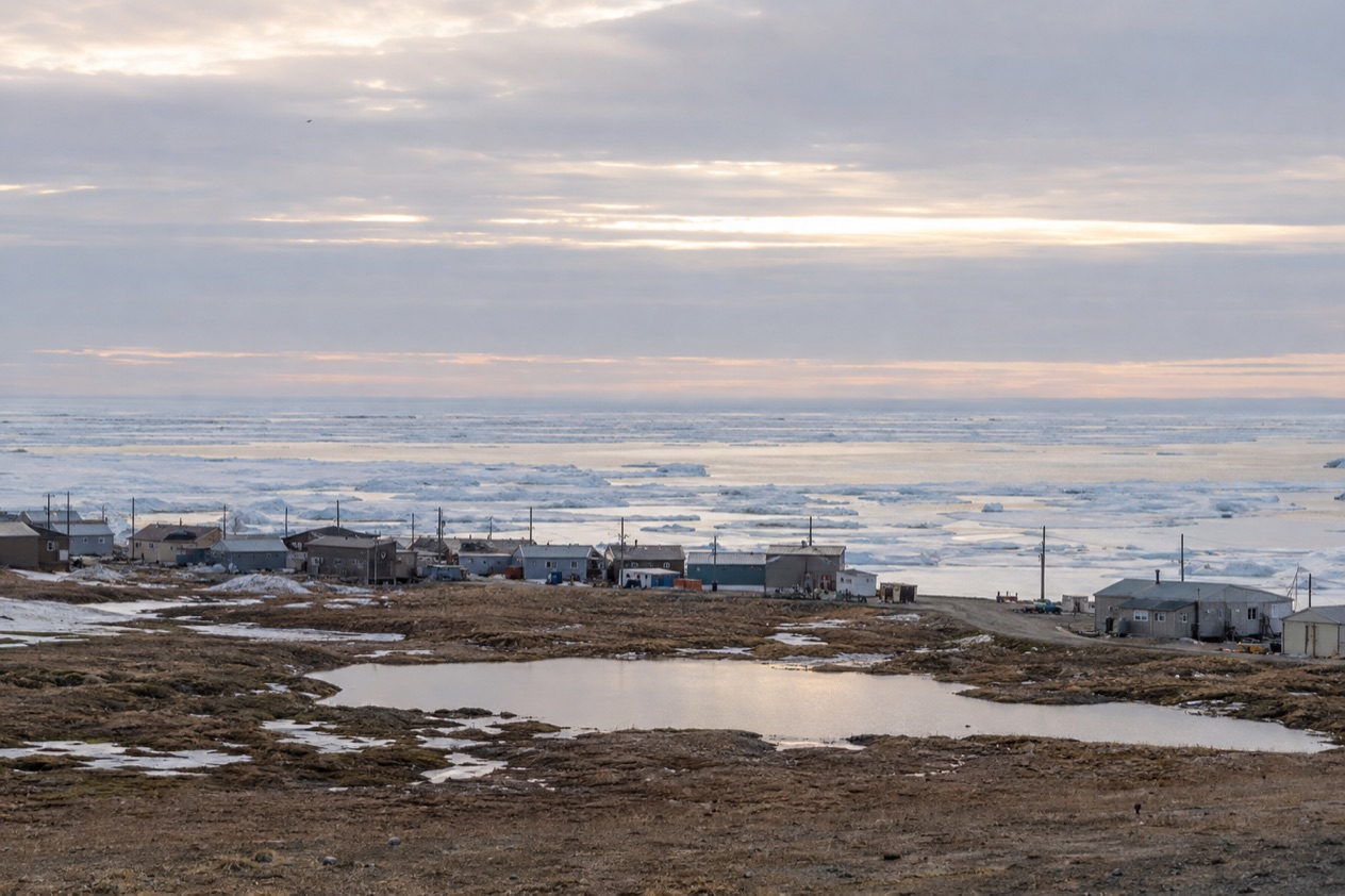 The Arctic coast at Utqiagvik in spring