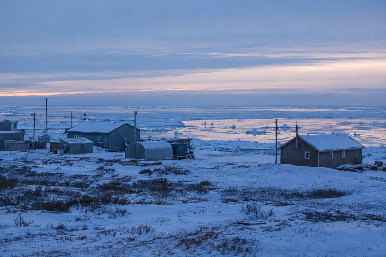 The Arctic coast at Utqiagvik in early winter