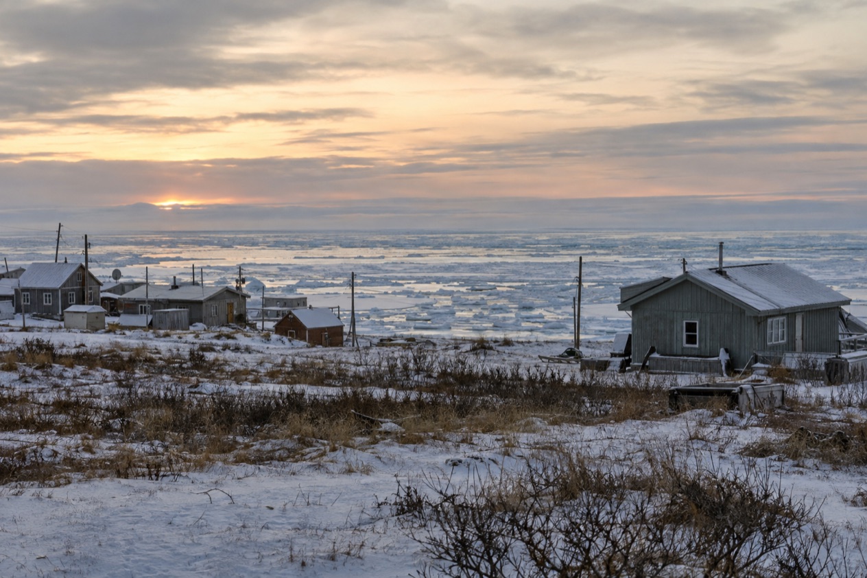 The Arctic coast at Utqiagvik in late fall