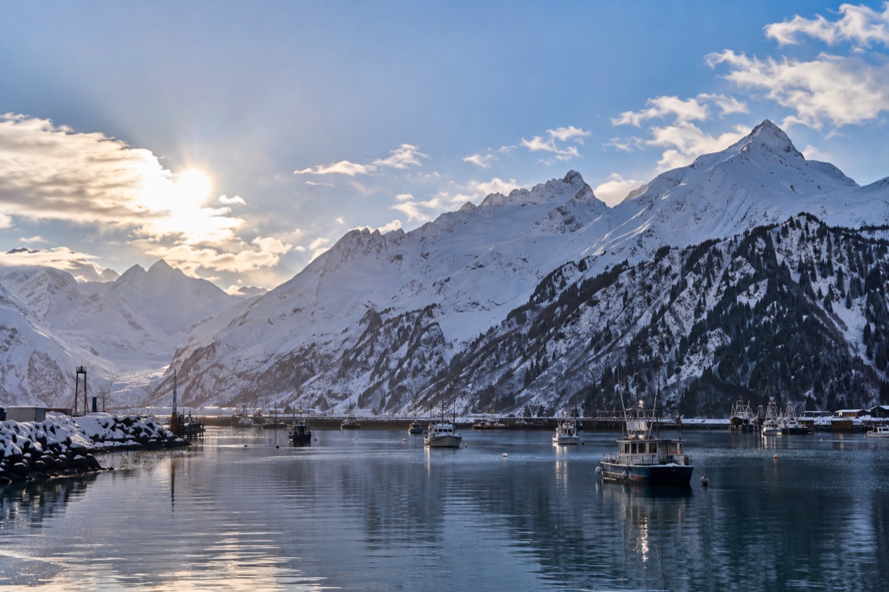The harbor at Valdez in late winter