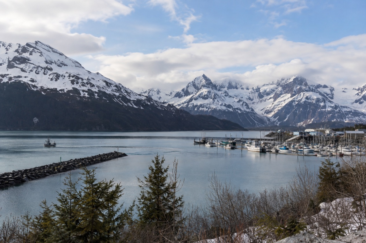 The harbor at Valdez in spring