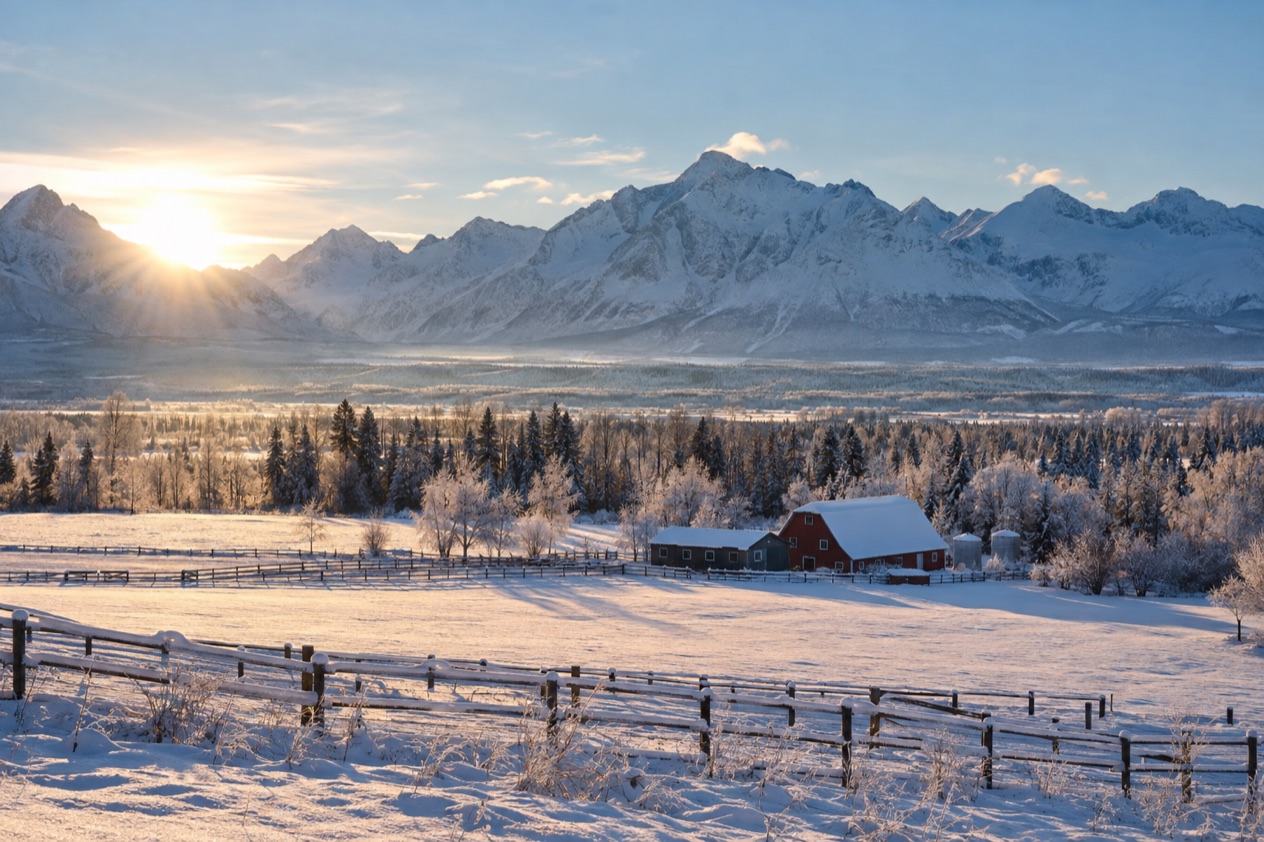 The Matanuska-Susitna Valley in late winter