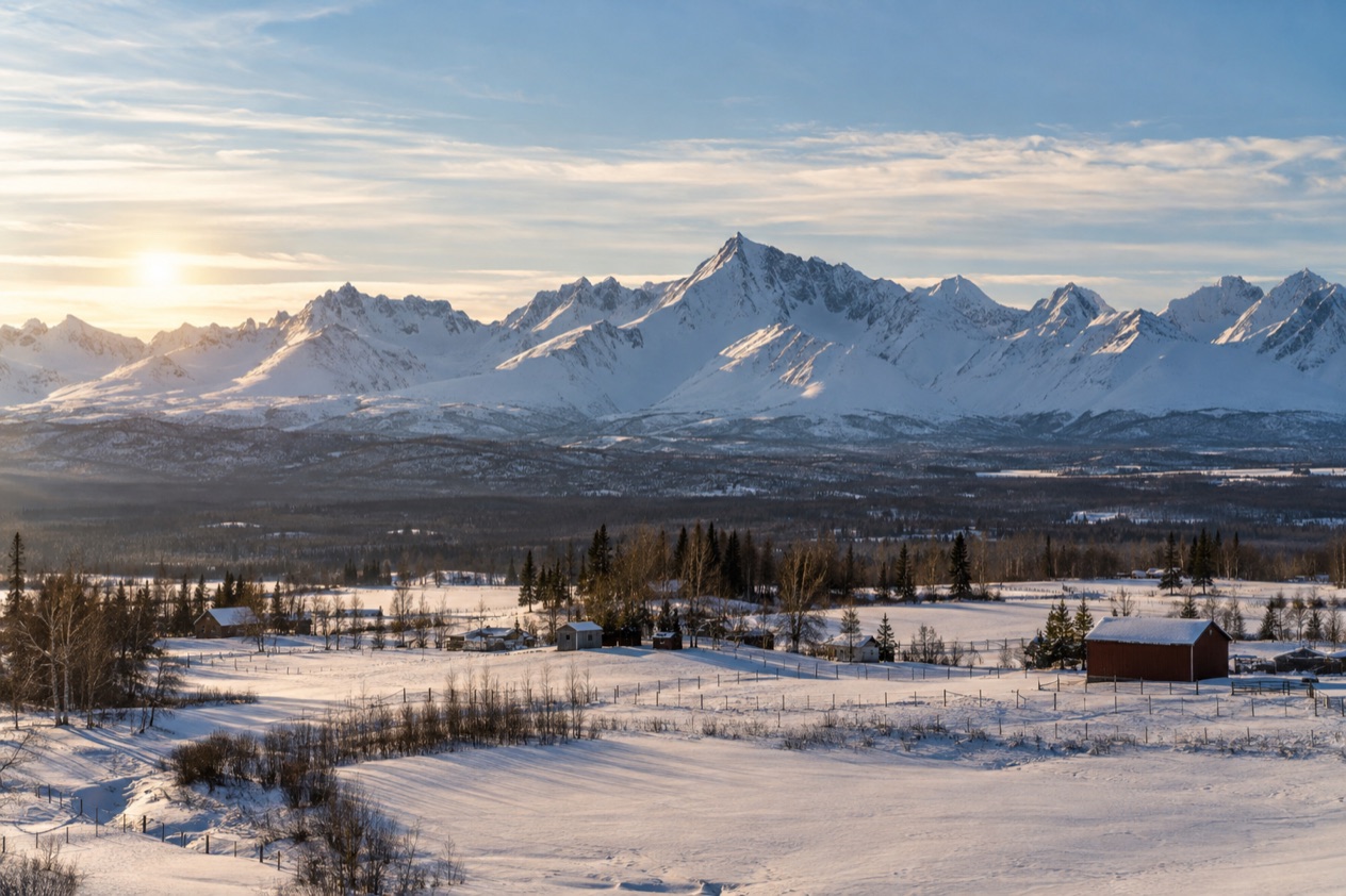 The Matanuska-Susitna Valley in late winter