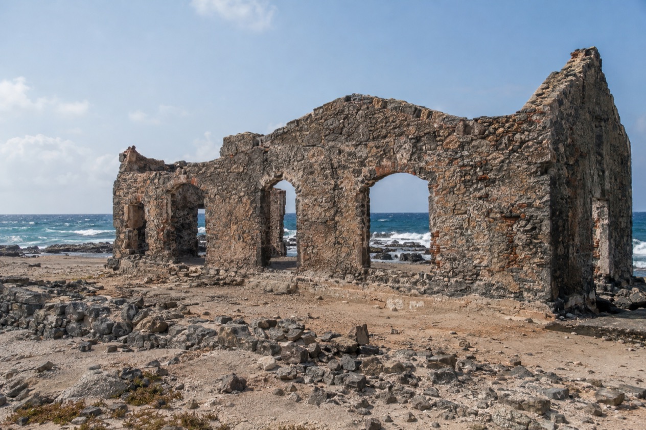 The gold mill ruins on the north coast