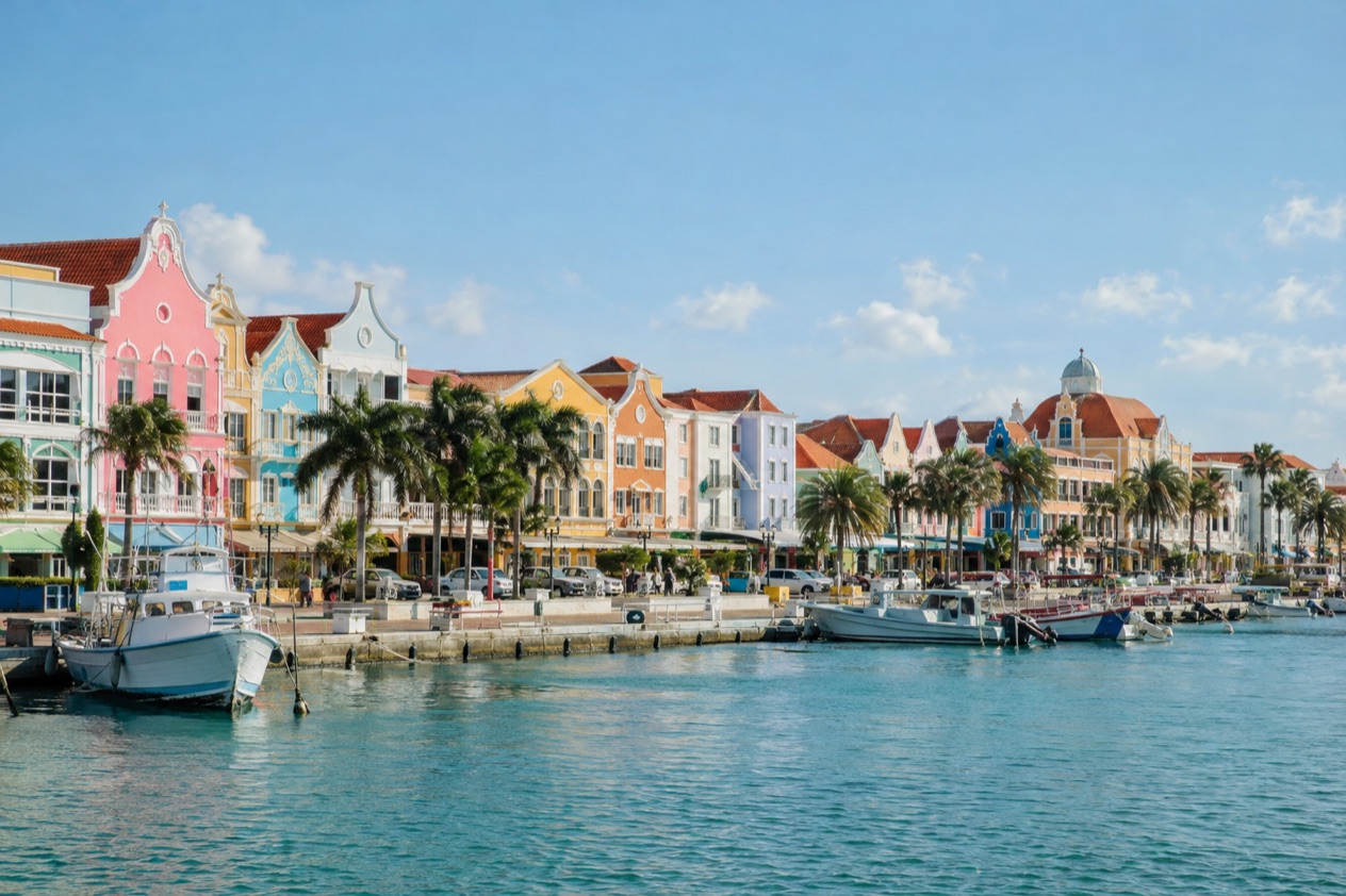 Dutch colonial buildings in Oranjestad