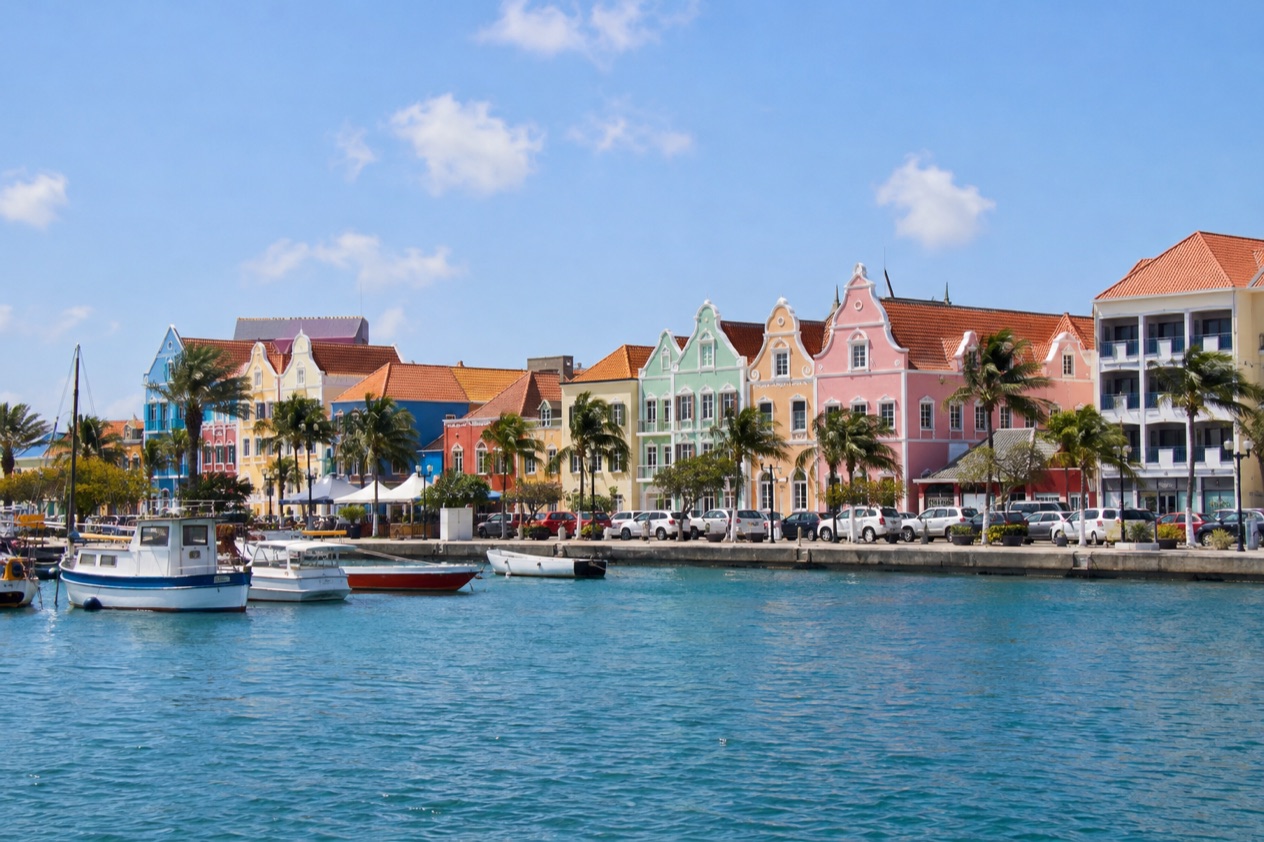 Dutch colonial buildings in Oranjestad