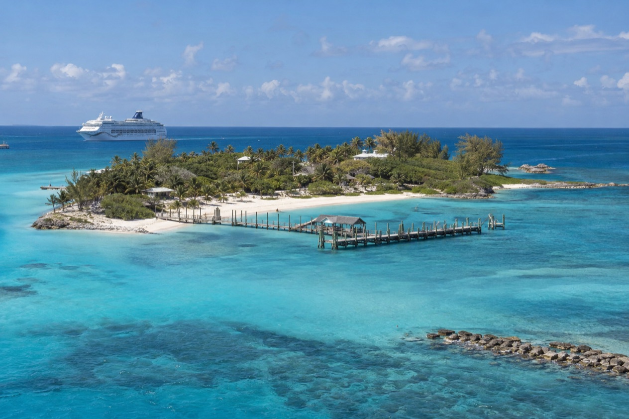 A cruise line's island