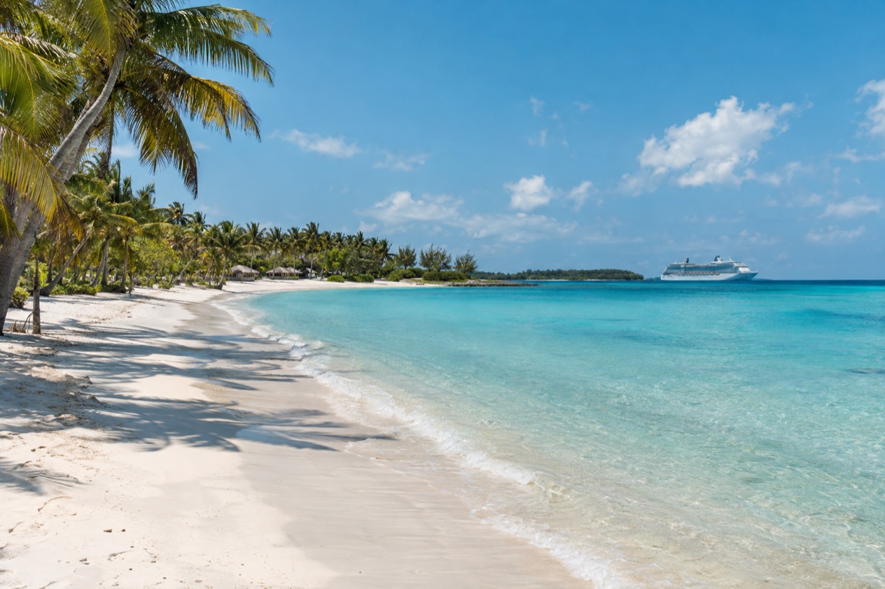A private island beach