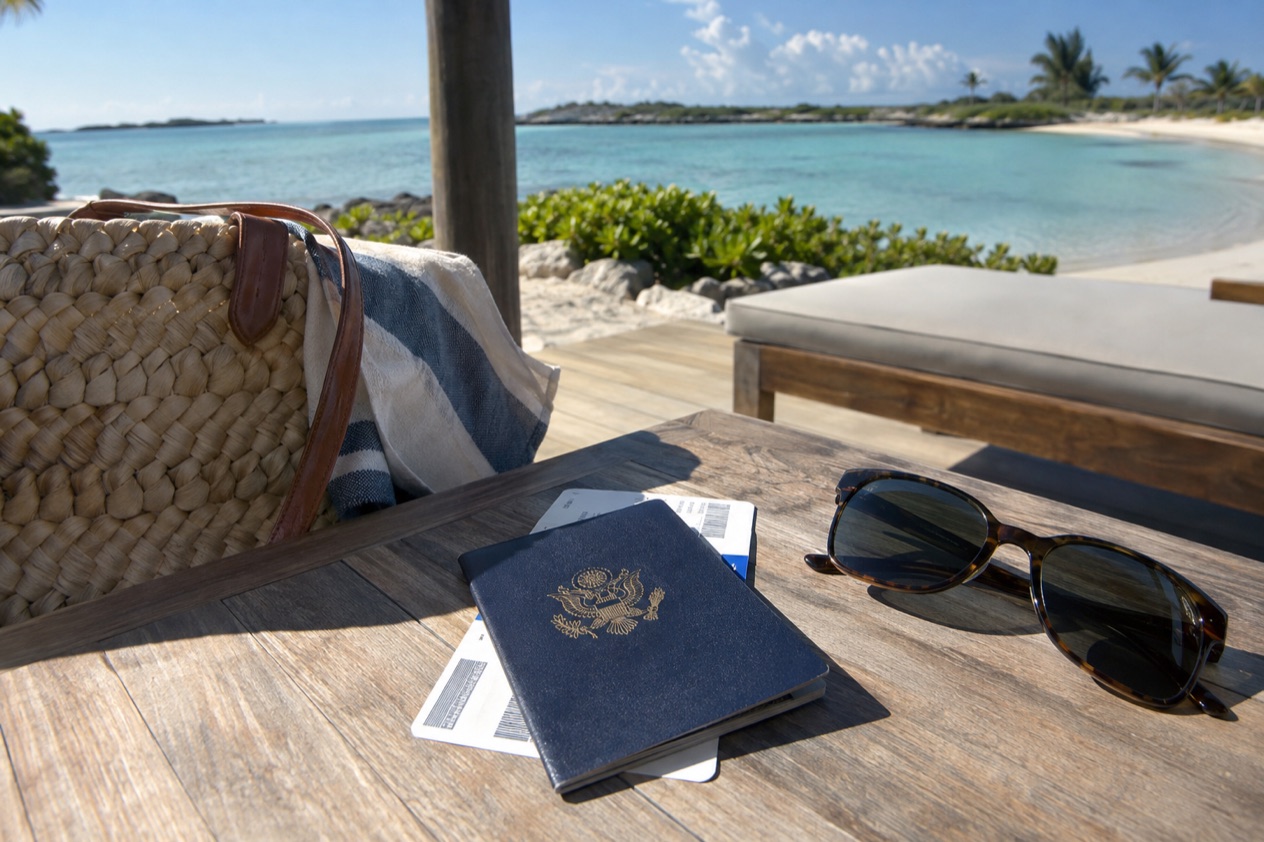 A passport and a cruise boarding card