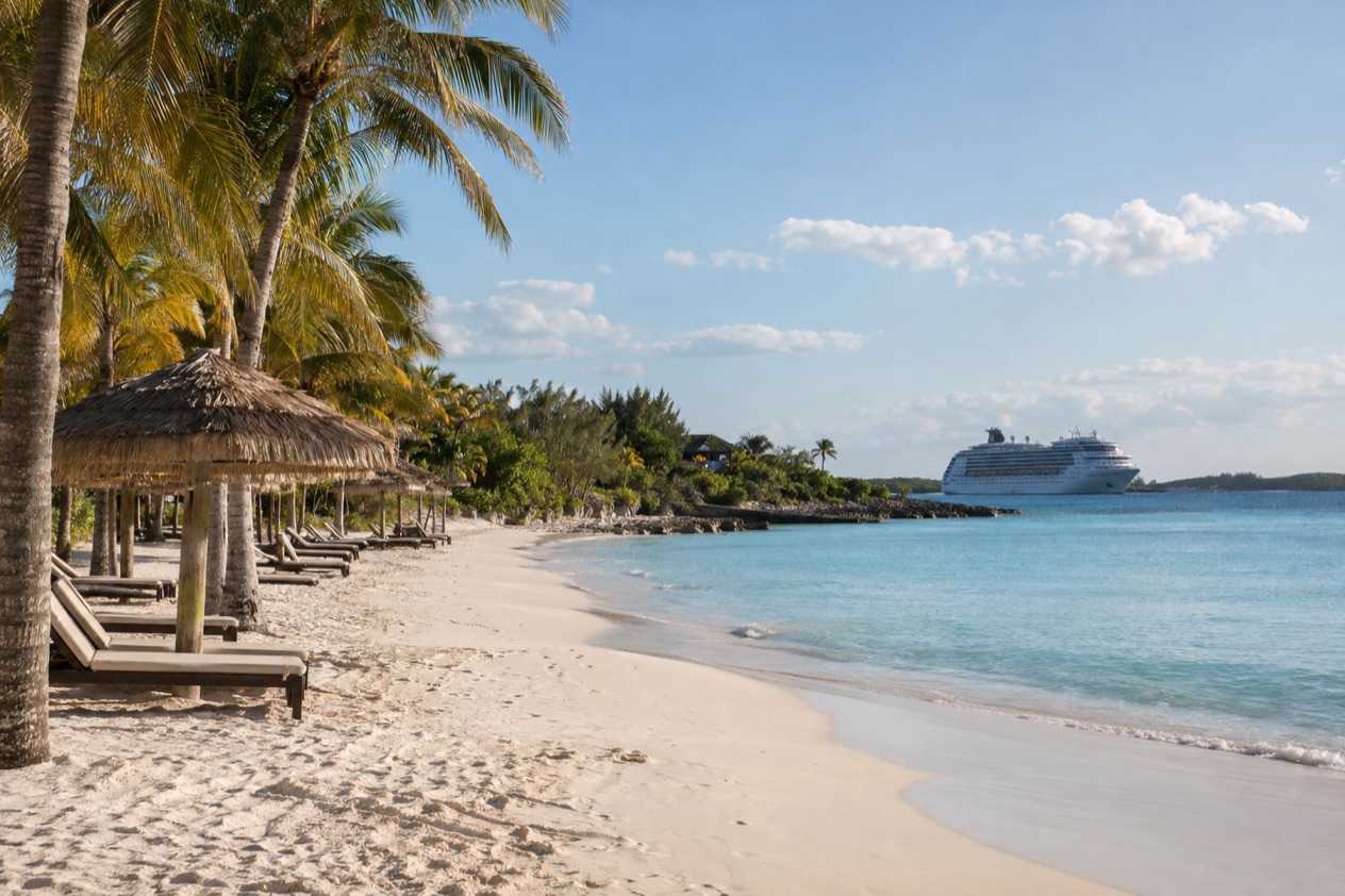 A cruise line's beach