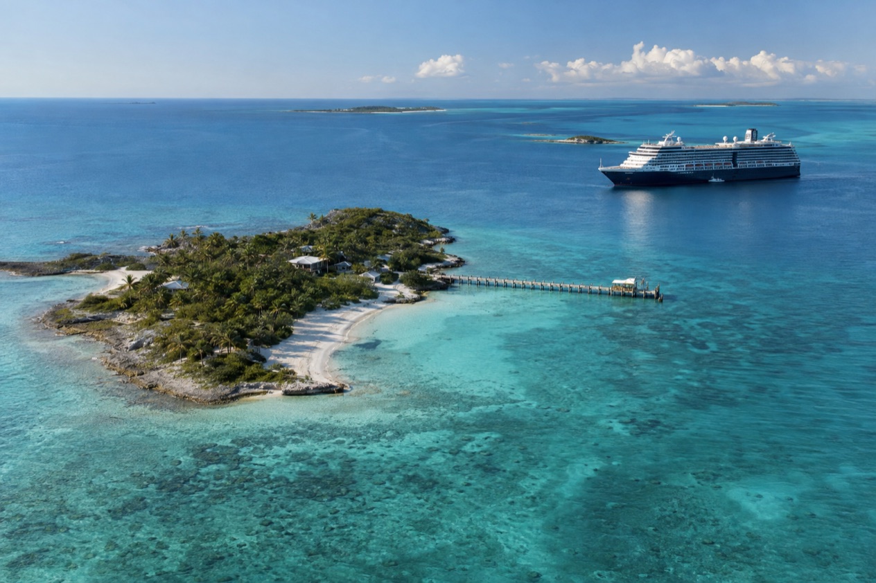 A private island seen from above