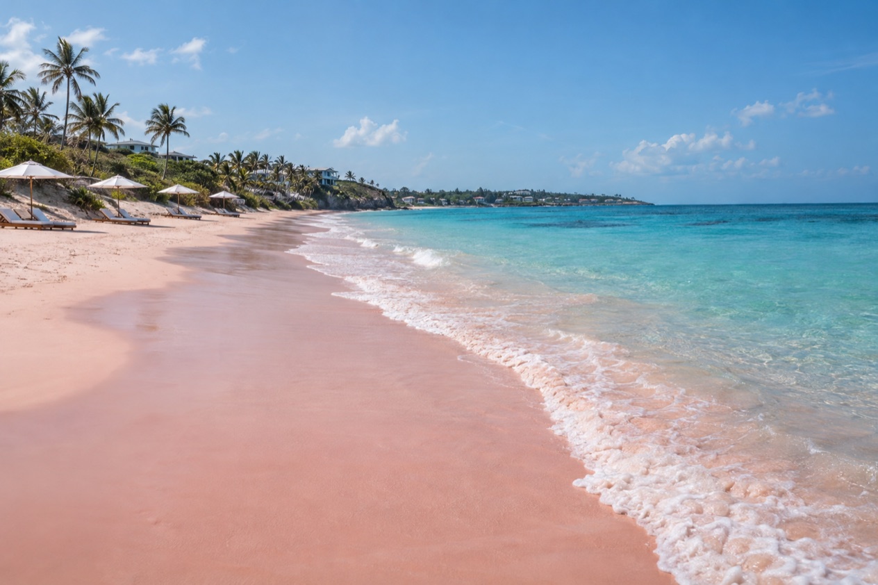 The pink sand of Harbour Island