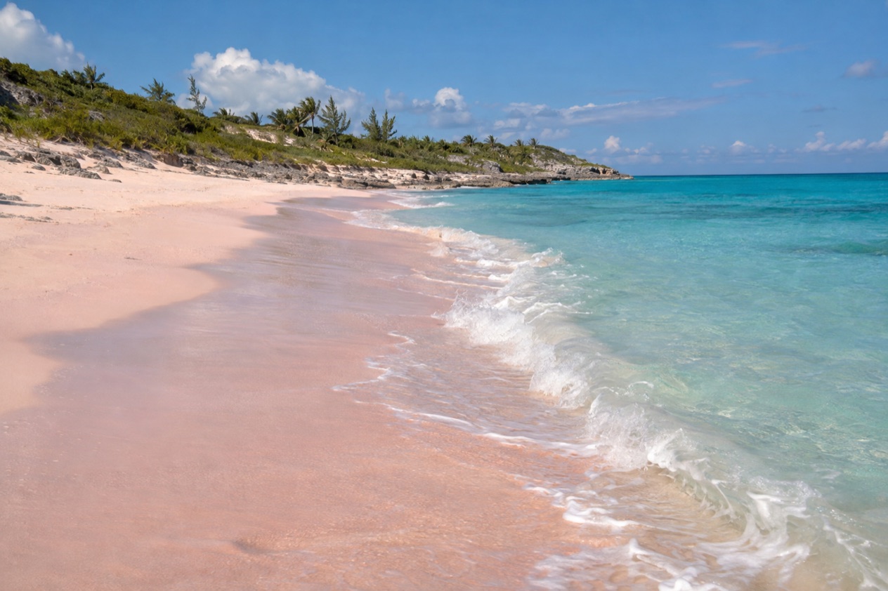 A beach on Eleuthera in spring
