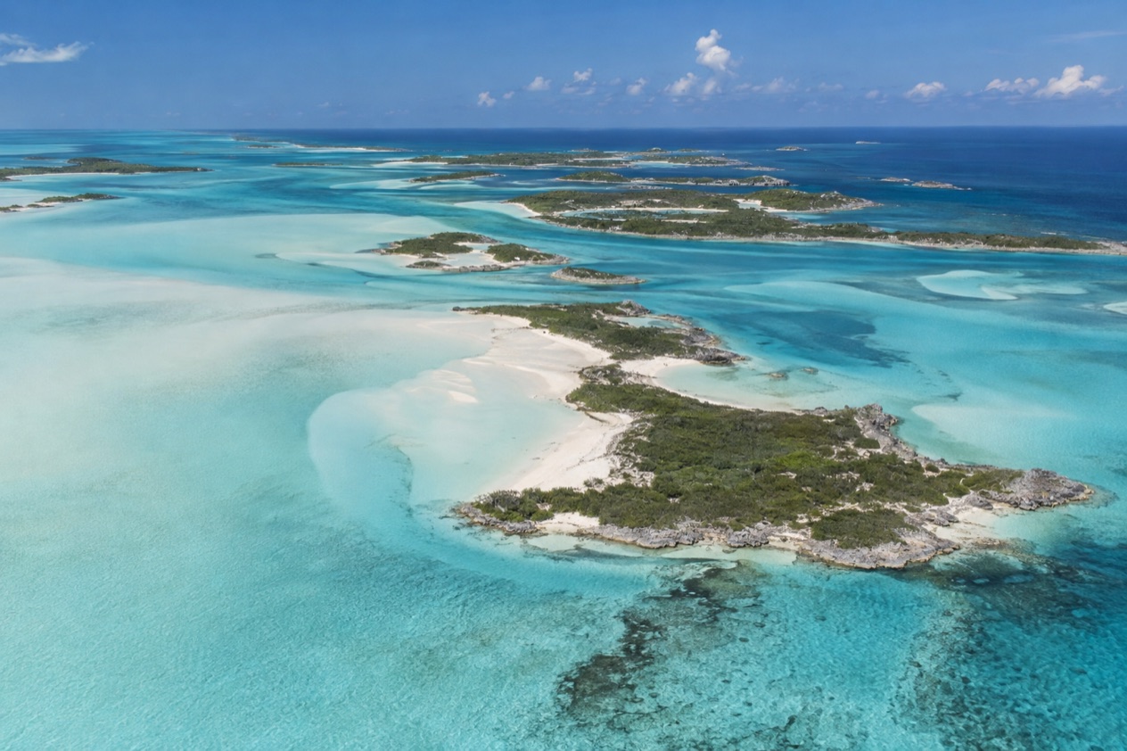The cays and sandbars of the Exumas in spring