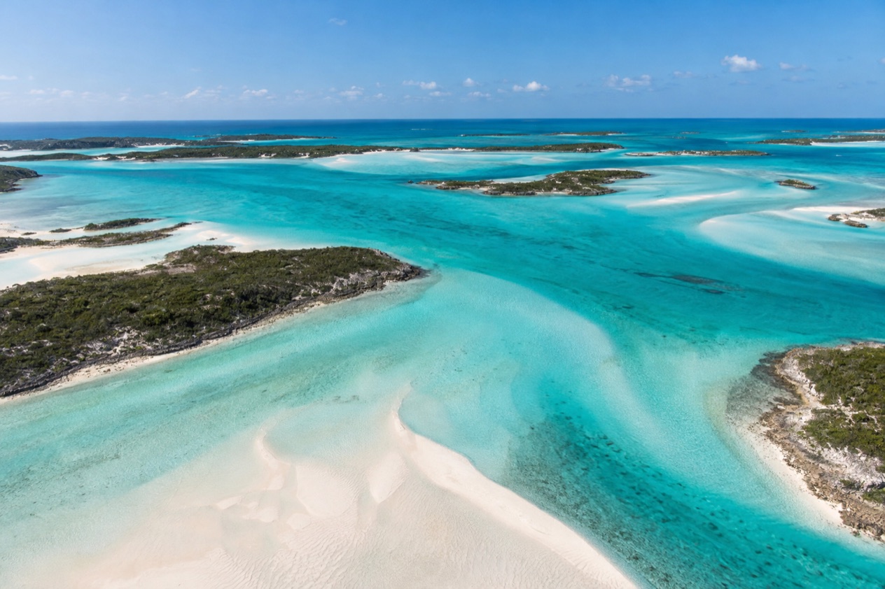 The cays and sandbars of the Exumas in winter