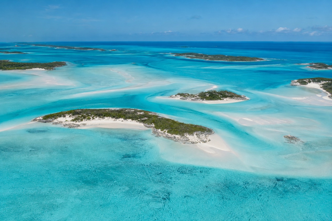 The cays and sandbars of the Exumas in winter