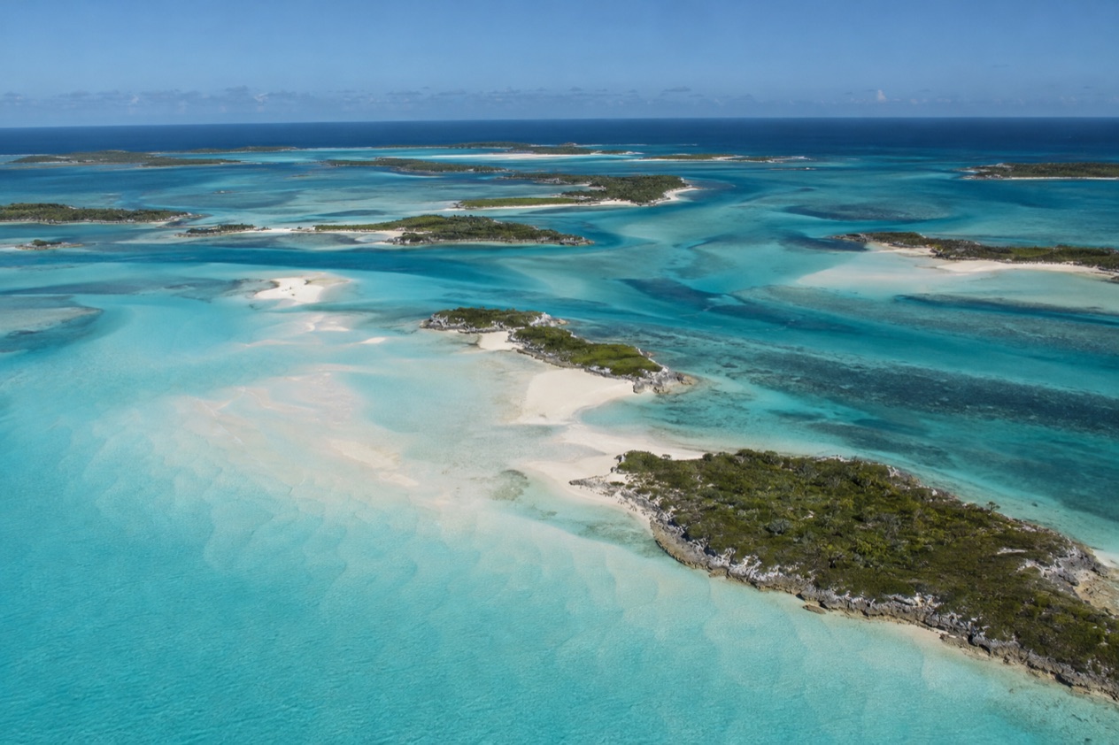 The cays and sandbars of the Exumas in winter