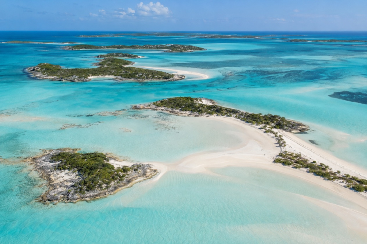 The cays and sandbars of the Exumas in winter