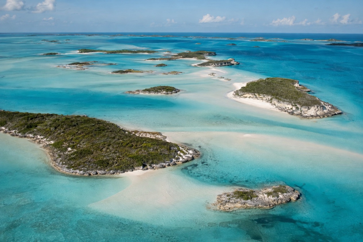 The cays and sandbars of the Exumas in spring