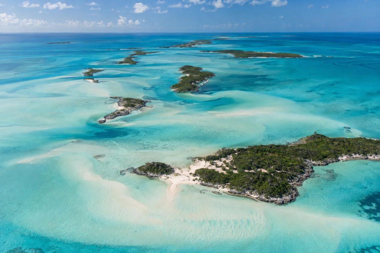 The cays and sandbars of the Exumas in spring
