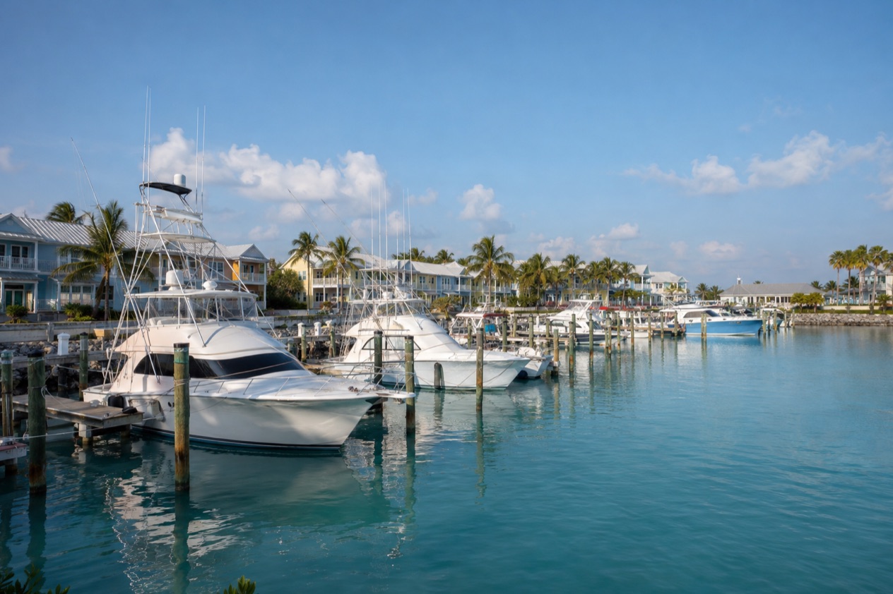 A marina at Freeport