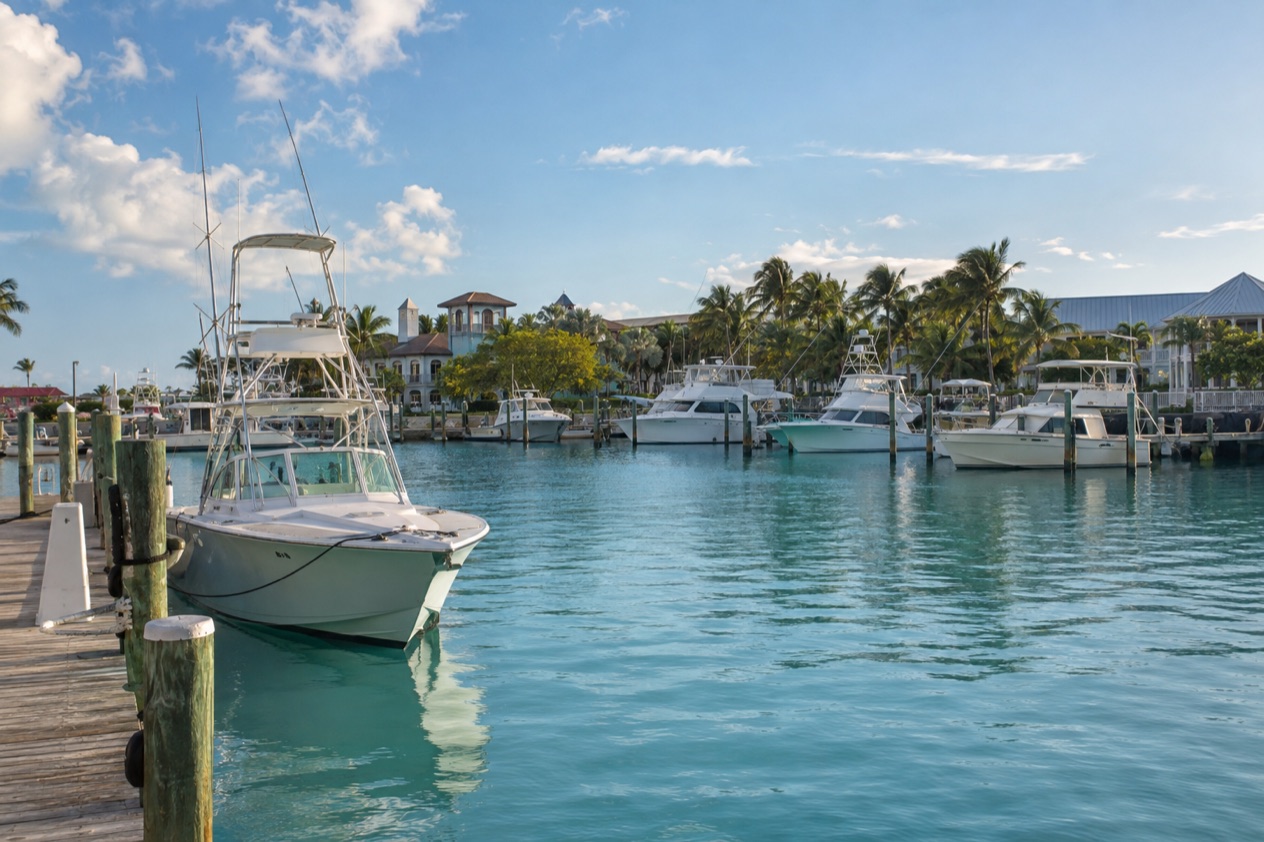 A marina at Freeport