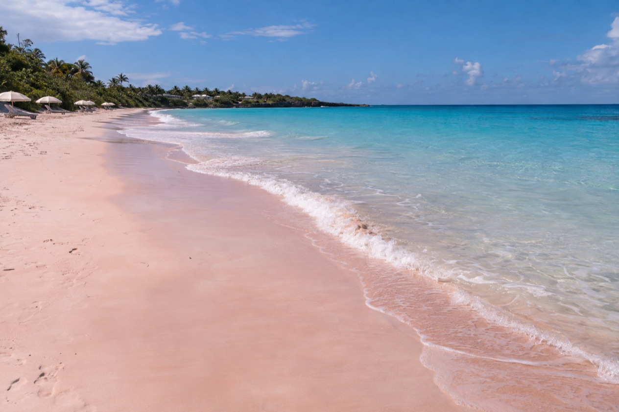 The pink sand of Harbour Island