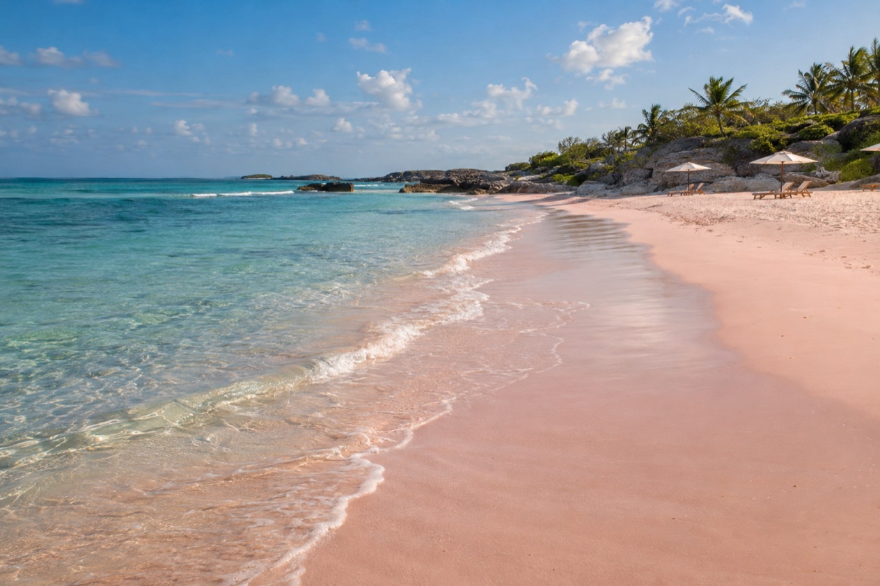 The pink sand of Harbour Island