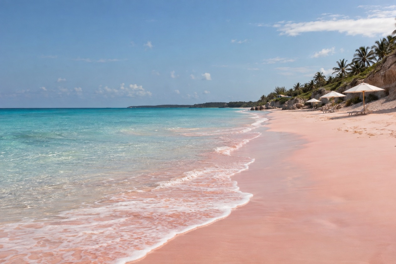 The pink sand of Harbour Island