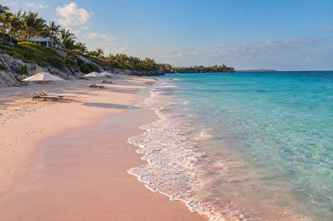 The pink sand of Harbour Island in spring